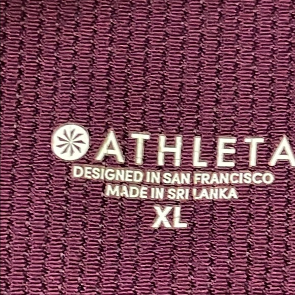 Athleta Womens Contender Stripe Bra in Beach Plum Sz XL PowerLift Support - Picture 8 of 9